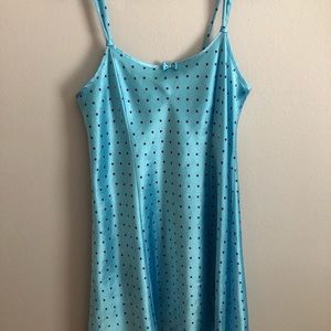 Morgan Taylor Blue satin slip dress